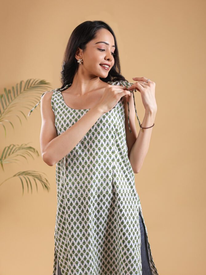 Avalon’s Whisper – The Mystical Cotton Kurti - Image 3