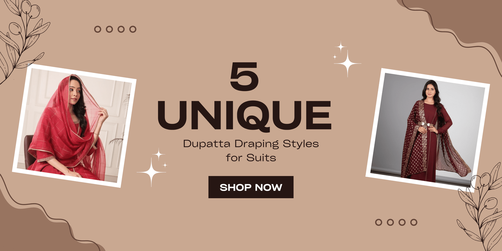 5 Unique Dupatta Draping Styles for Suits
