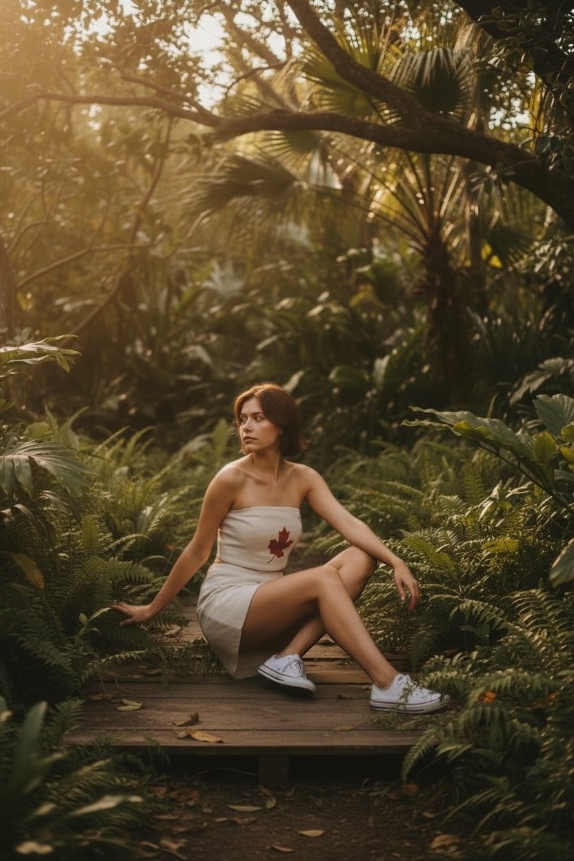 Maple Leaf | Autumn Bloom Cotton Khadi Co-ord Set for Women - Image 2