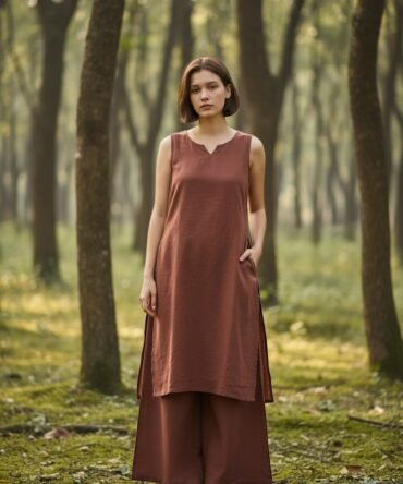 Terracotta Trail | Mud Tone Cotton Kurta Set for Women